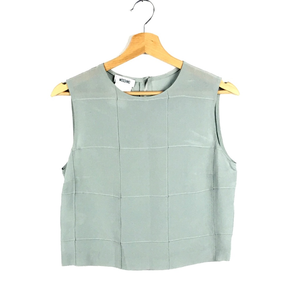 Moschino 100% Italian Silk Sleeveless Sheer Top